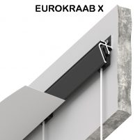 Теневой профиль EUROKRAAB X стеновой, чёрный, 200см, KRAAB SYSTEMS