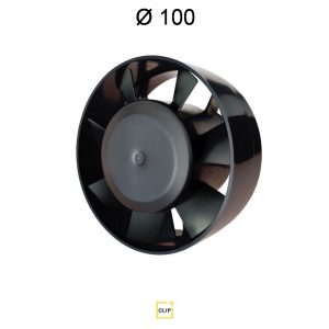 Тонкий канальный вентилятор CLIP Ø 100 мм. чёрный