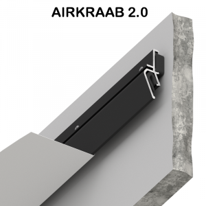 Вентиляционный теневой профиль AIRKRAAB 2.0 стеновой, чёрный, 200см, KRAAB SYSTEMS