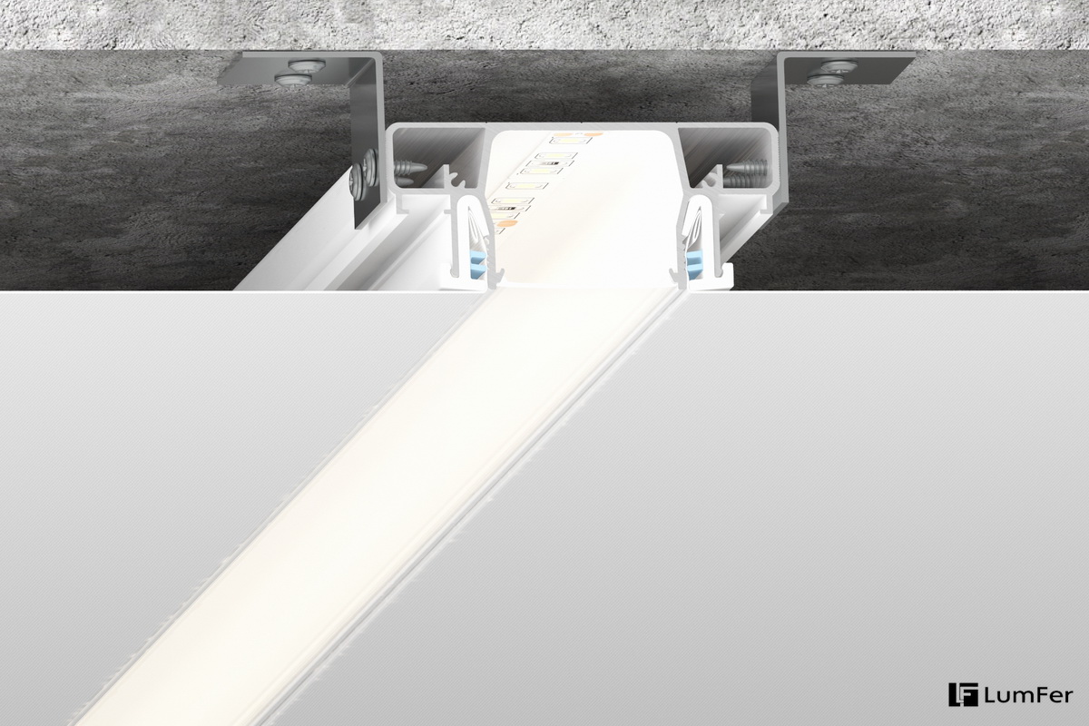 Профиль LumFer Clamp Meduza белый конструктив