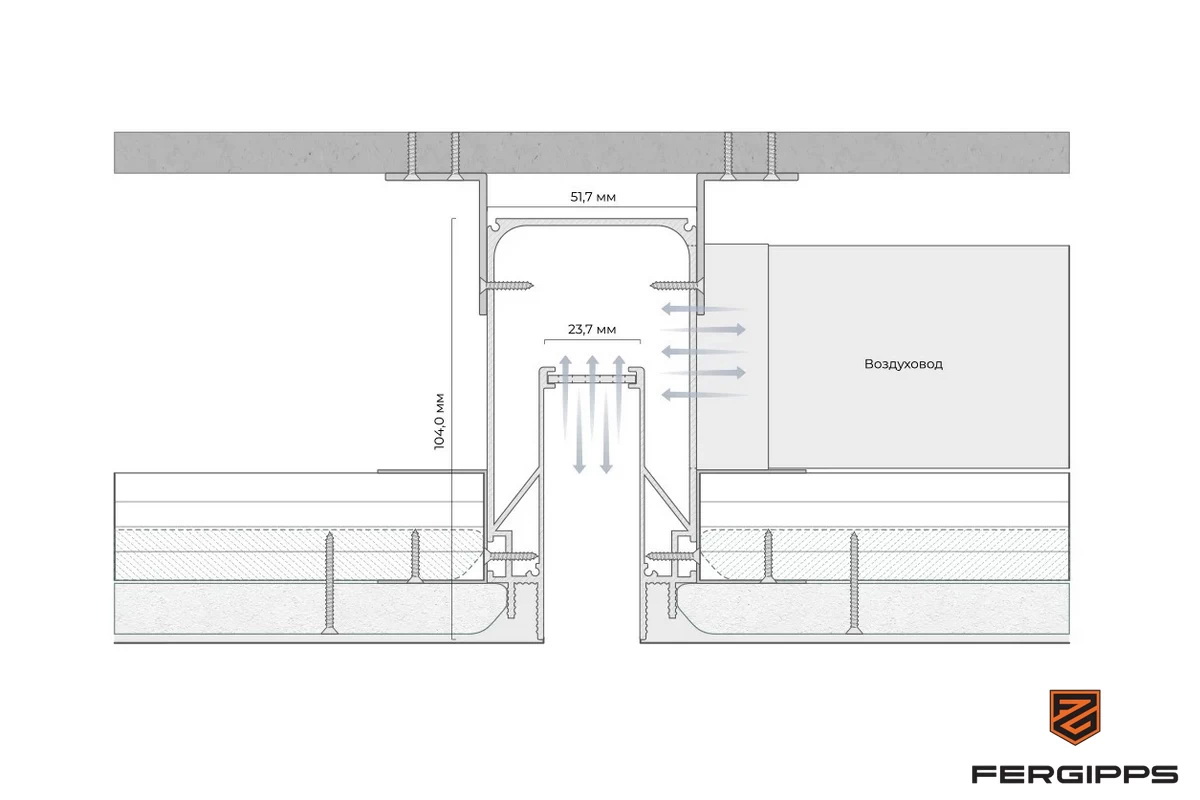 ВП 23 - Линейная вентиляция размеры